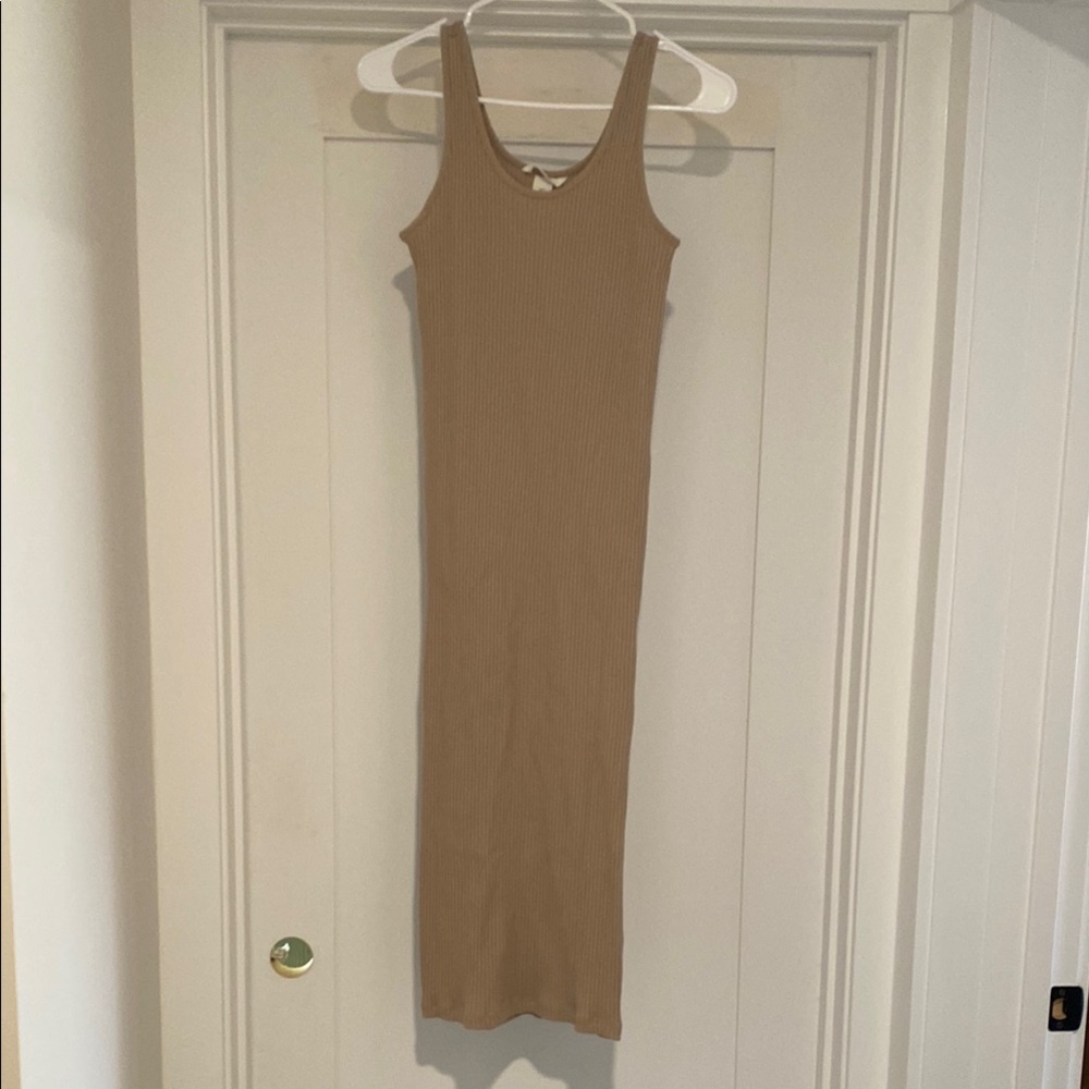 Tan Ribbed Bodycon Dress from H&M